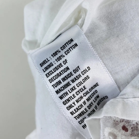 Crown & Ivy Size XL Striped Schiffli Eyelet Trim Cotton Skirt Navy Blue White - Picture 6 of 6